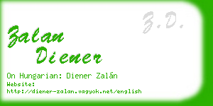zalan diener business card
